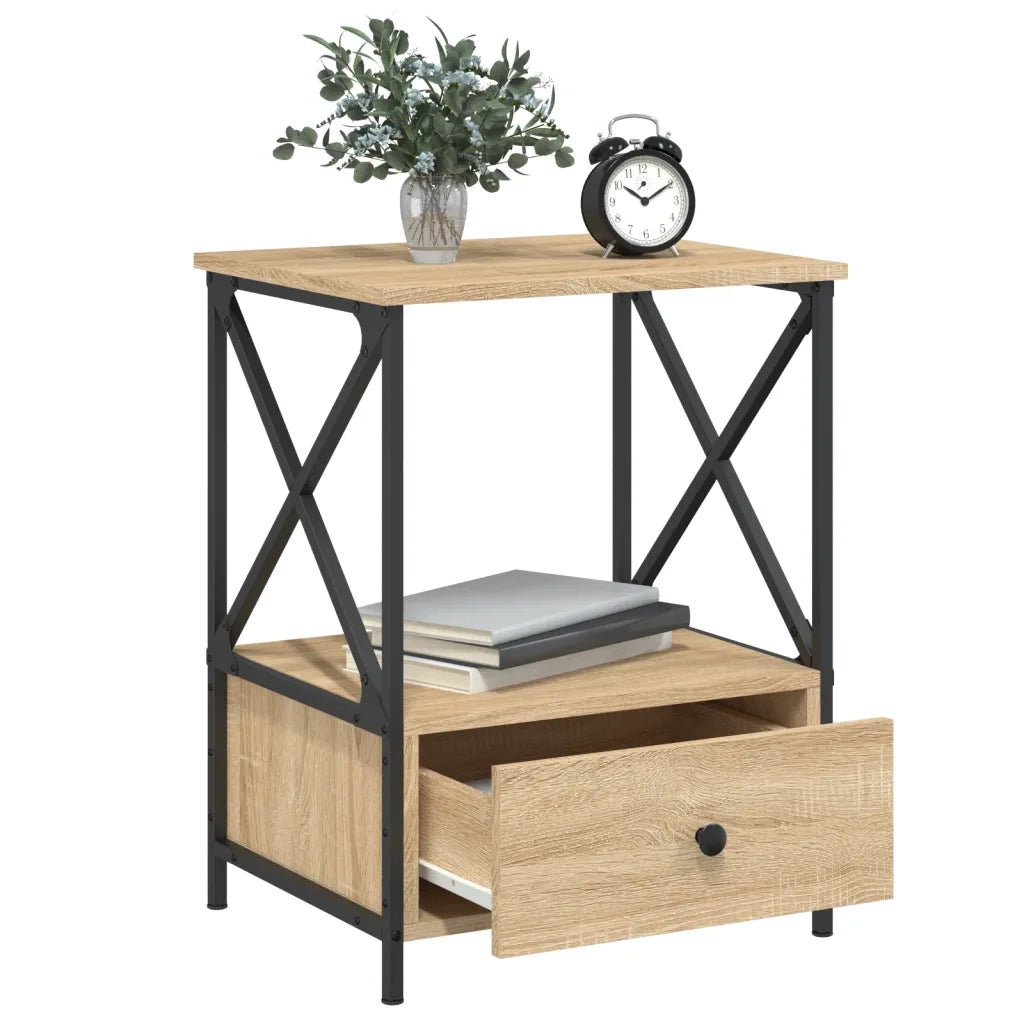 Comodini 2 pz Rovere Sonoma 50x41x65 cm in Legno Multistrato 826086