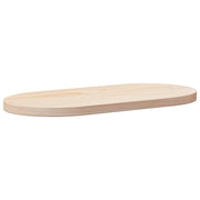 Piano Tavolo 60x30x2,5 cm in Legno Massello di Pino Ovale