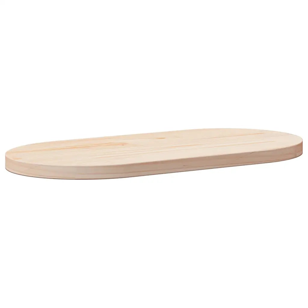 Piano Tavolo 60x30x2,5 cm in Legno Massello di Pino Ovale