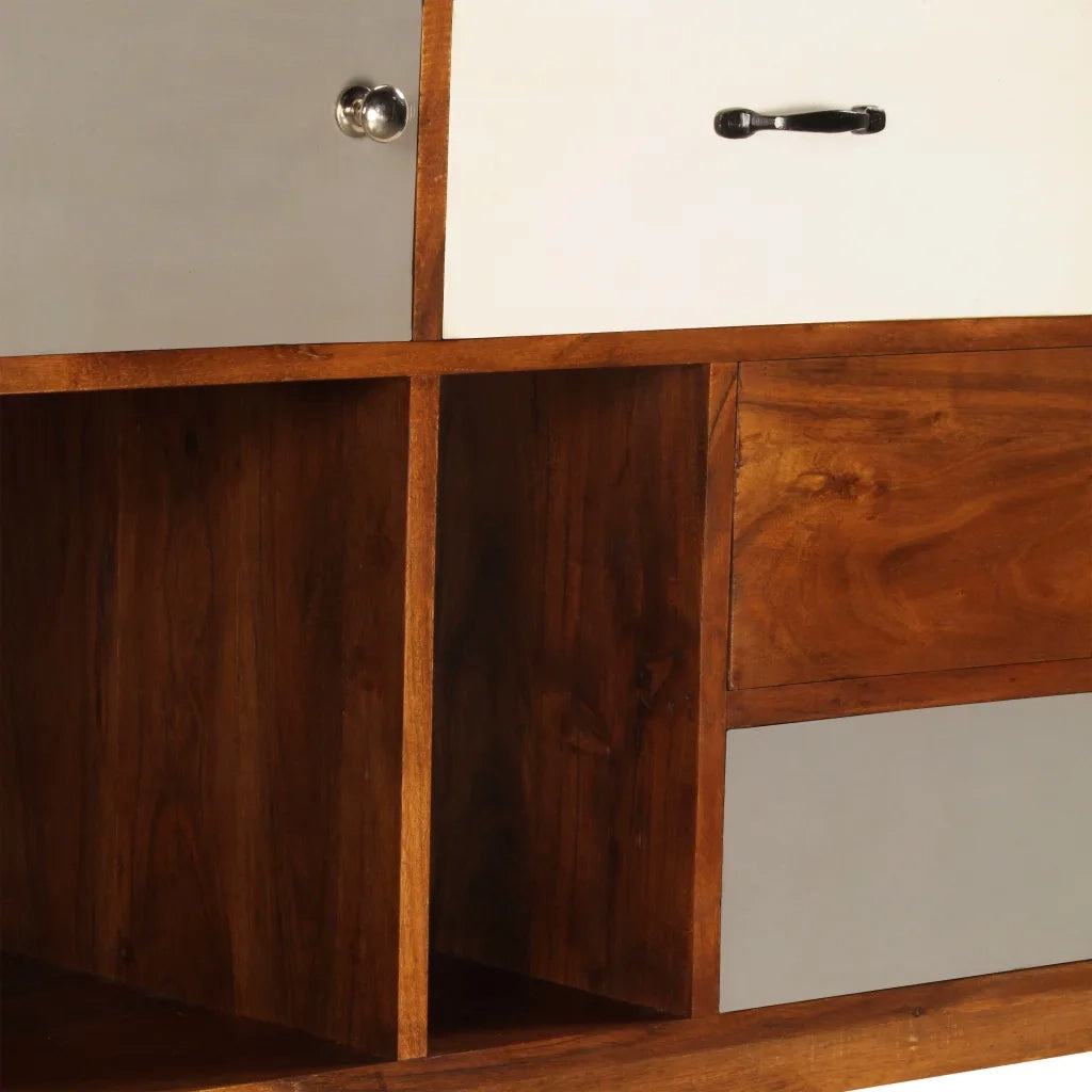 Credenza 115x35x86 cm Legno Massello di Acacia cod mxl 19917