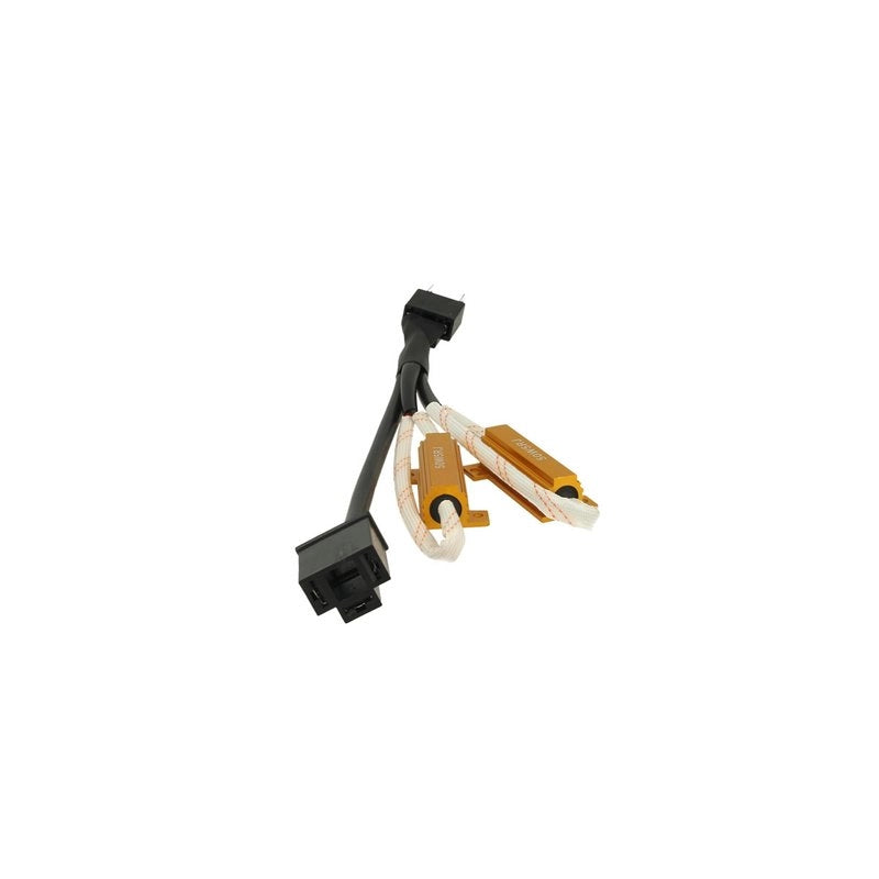 2x Filtro Portalampada LED H4 Canbus No Errore 50W 5 Ohm Anti Sfarfallio Auto