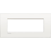 placca AIR 7 moduli - bianco puro - materiale metallo
