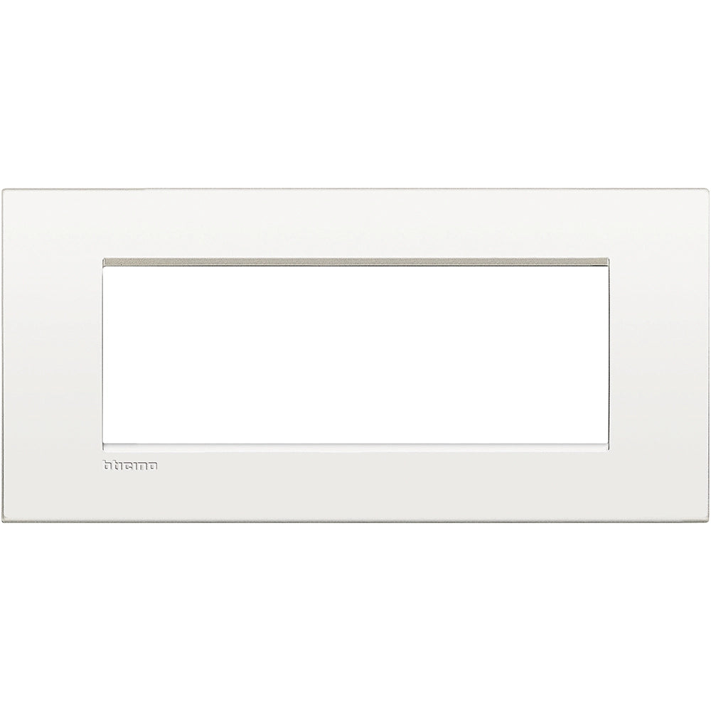 placca AIR 7 moduli - bianco puro - materiale metallo