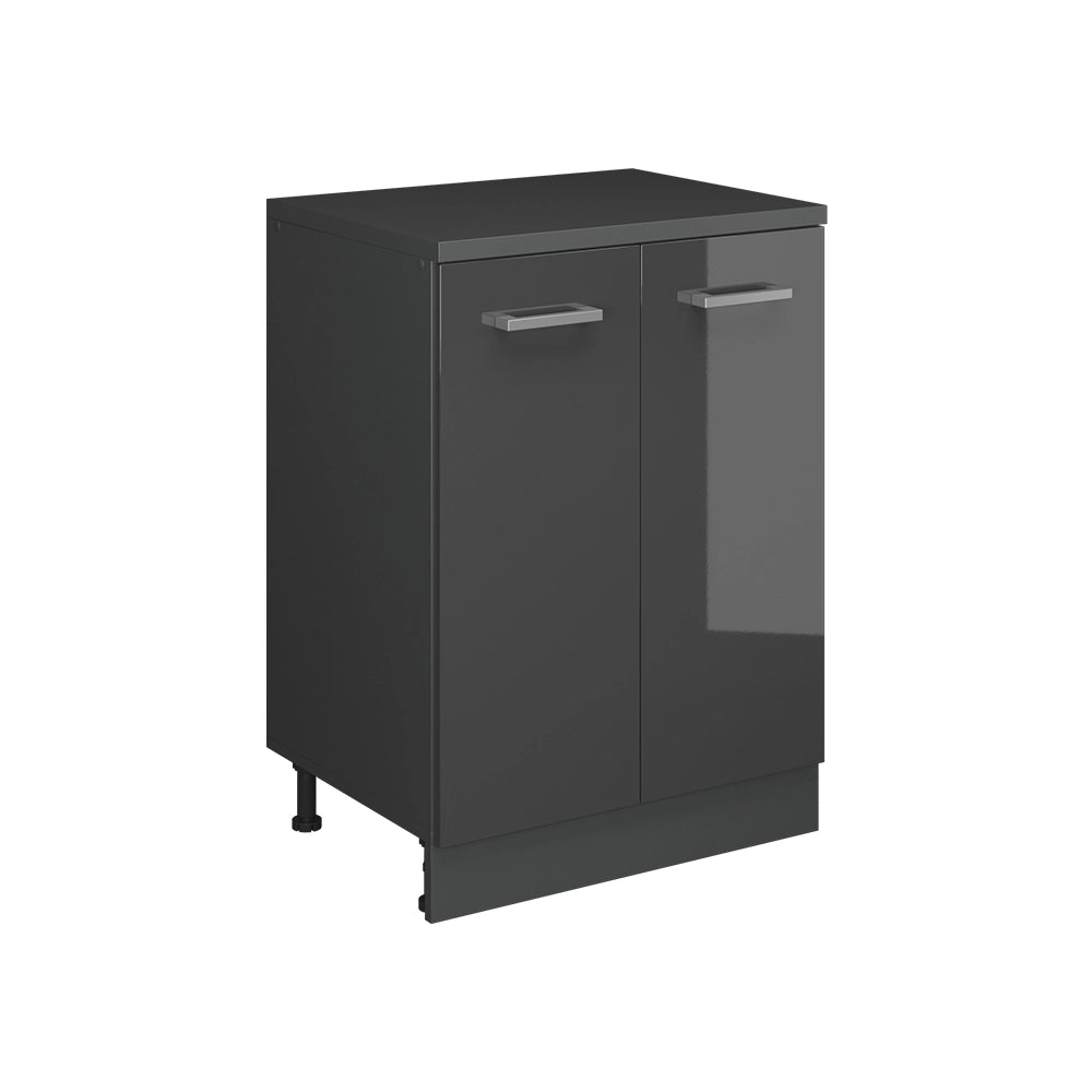 Mobile per mansarda Rion Antracite lucido/Antracite 60 x 83.8 cm senza inclinazione con 2 ante Vicco