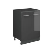 Mobile per mansarda Rion Antracite lucido/Antracite 60 x 83.8 cm senza inclinazione con 2 ante Vicco