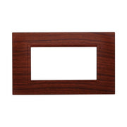 Placca Plastica Quadrata Serie Space 4P Colore Radica Compatibile Con Bticino Living Light