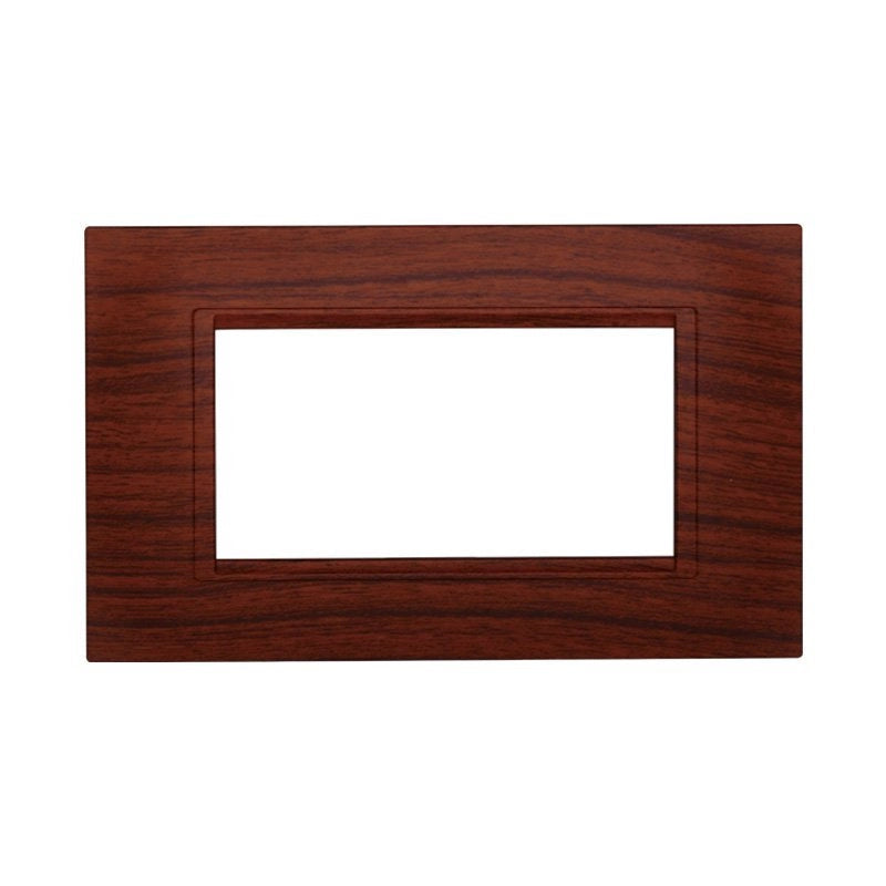 Placca Plastica Quadrata Serie Space 4P Colore Radica Compatibile Con Bticino Living Light