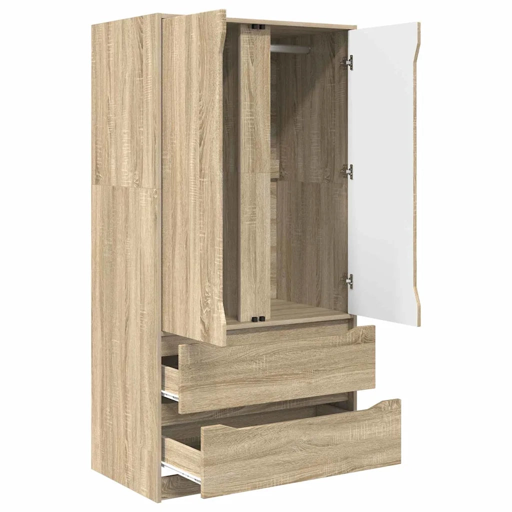 Mobile da Bagno con cassetto Rovere Sonoma 79,5 x 49 x 156 cm