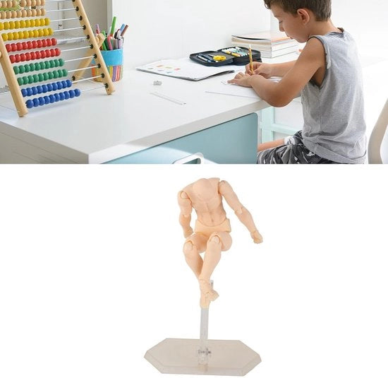 Figura di corpo con azione articolata - Pop maschile/femminile - Azione regolabile - Pop con supporto per disegno - PVC resistente - Adatto per disegno e collezione - Codice prodotto: [inserire codice prodotto] - Modello: [inserire numero di modello]