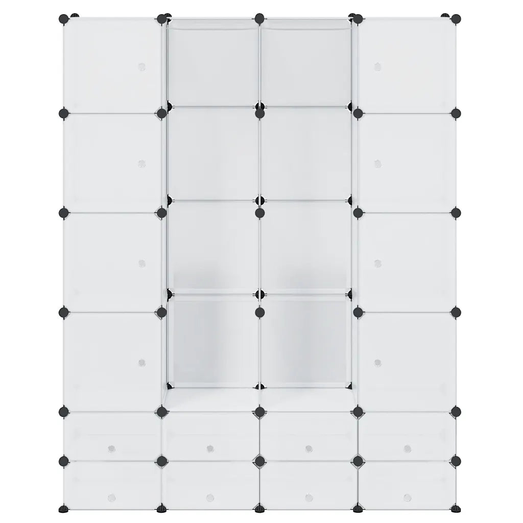 Armadietto Modulare 18 Scomparti Bianco 37 x 146 x 180,5 cm 240502