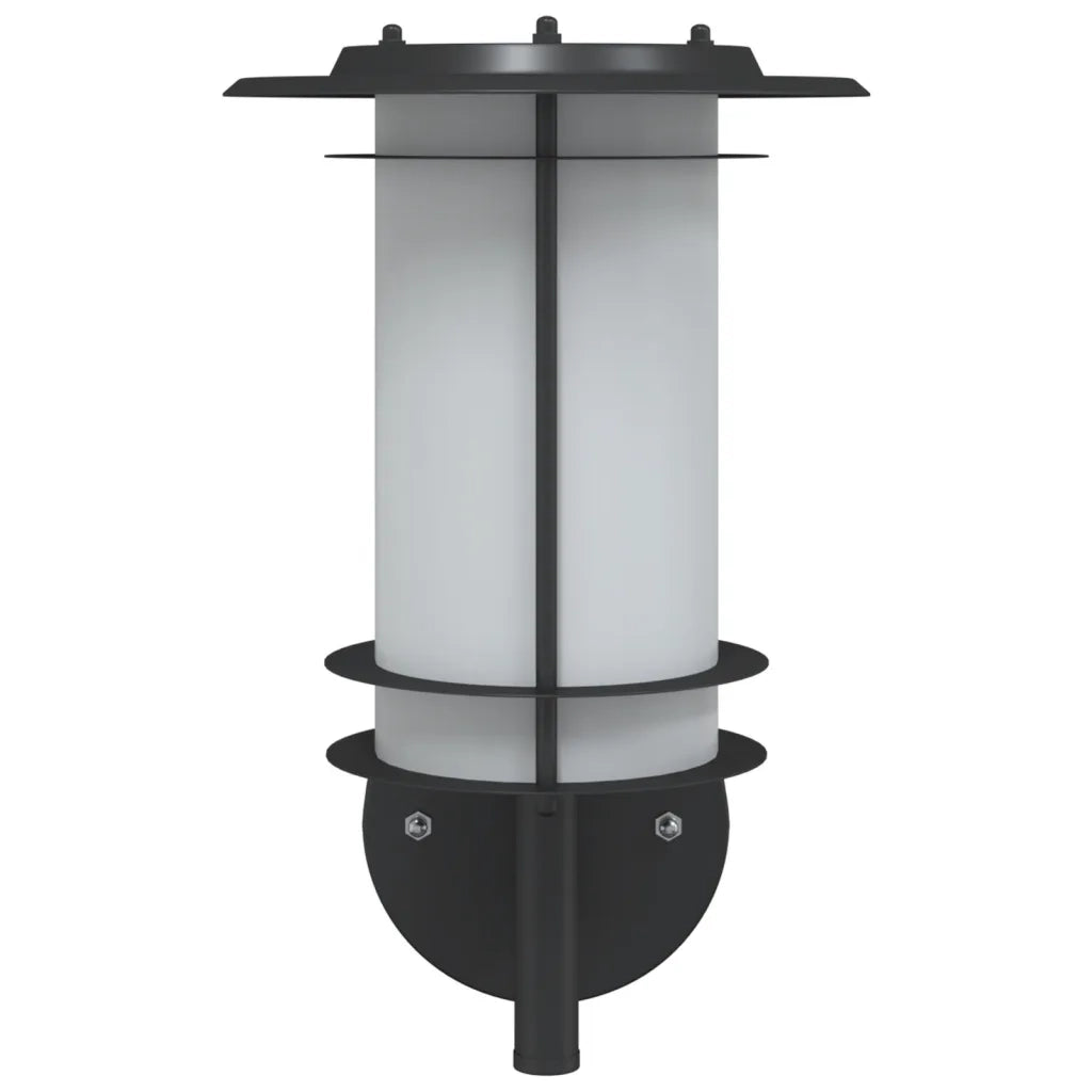 Applique da Esterno 2 pz Nere in Acciaio Inossidabile 4006289