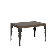 Tavolo allungabile 140/244x90 cm Paxon colore noce gambe antracite