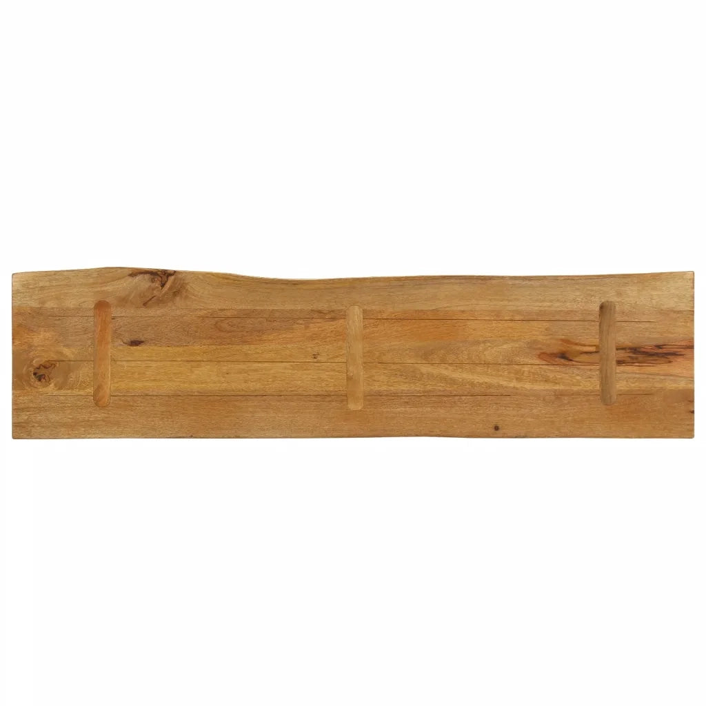 Piano Tavolo 180x40x3,8 cm Bordi Vivi in Legno Massello Mango 370785