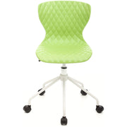 Sedia da Ufficio Girevole con Ruote, Sedia Scrivania Ergonomica per Studio, Cameretta e Smart Working, Poltroncina Verde