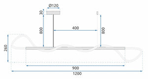 Lampada Led App854-cp Long Gold