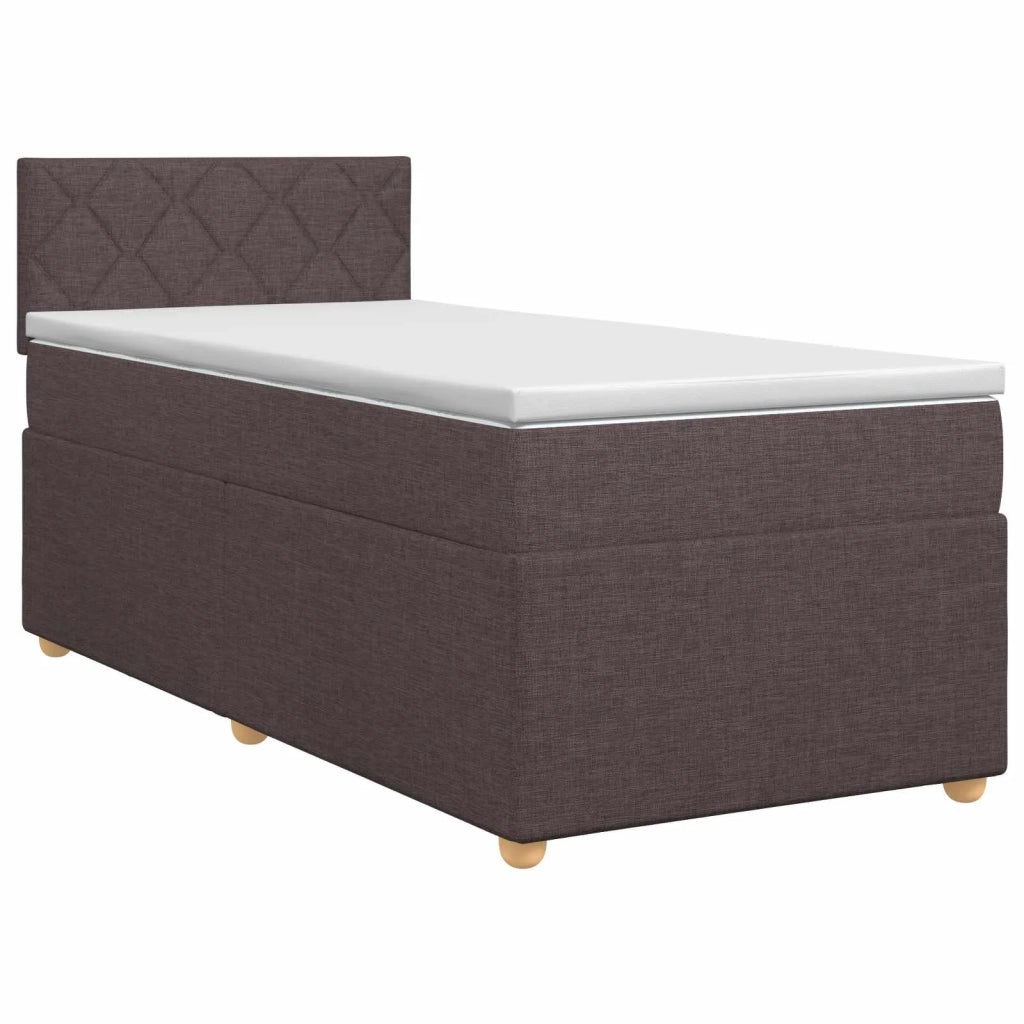 Letto box spring con materasso Marrone Scuro 80 x 200 cm 3450835
