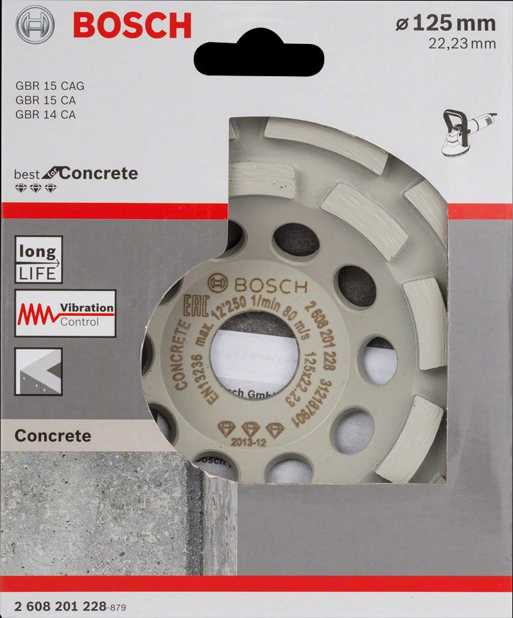 2608201228 - Mola a tazza diamantata Best for Concrete 125 x 22,23 x 4,5 mm