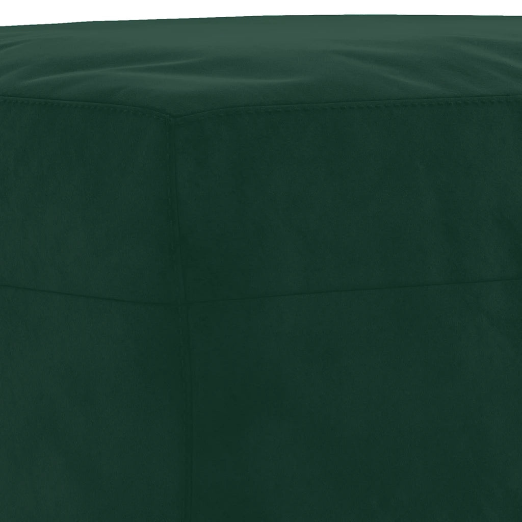 Set di Divani 3 pz con Cuscini Verde Scuro in Velluto