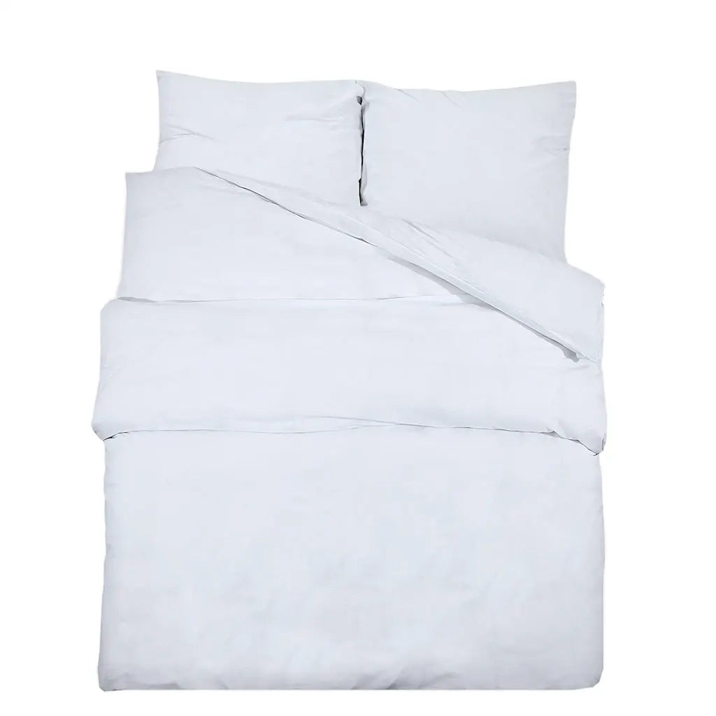 Set Copripiumino Bianco 155x220 cm in Cotone CFW1411323