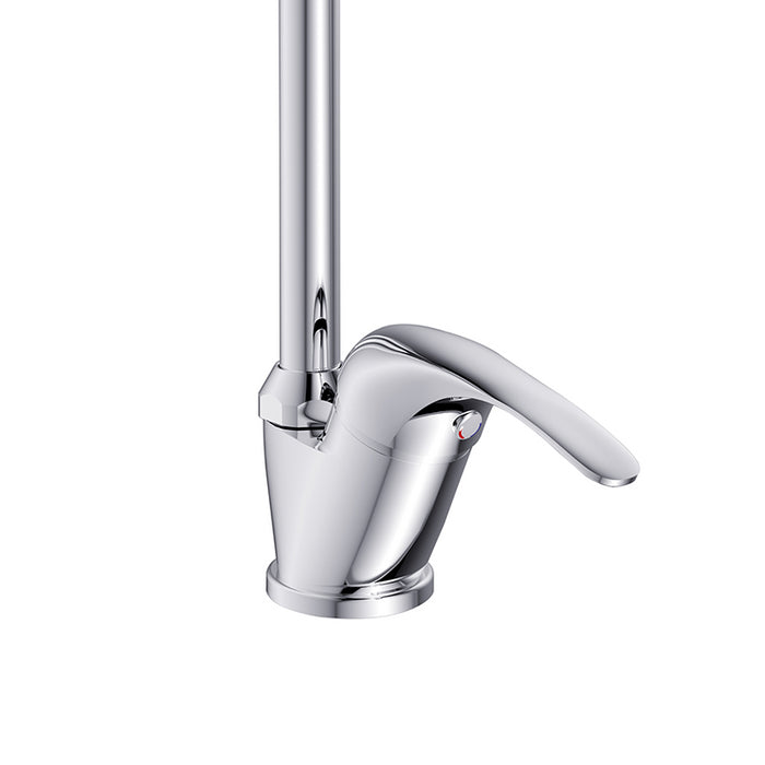 Rubinetto lavello serie antartid, finitura cromata e bocca alta