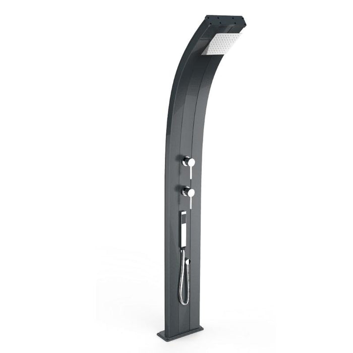 Doccia Solare In Alluminio Dada 40 Litri Con Miscelatore E Lavapiedi Colore Antracite Cv-D320/7016