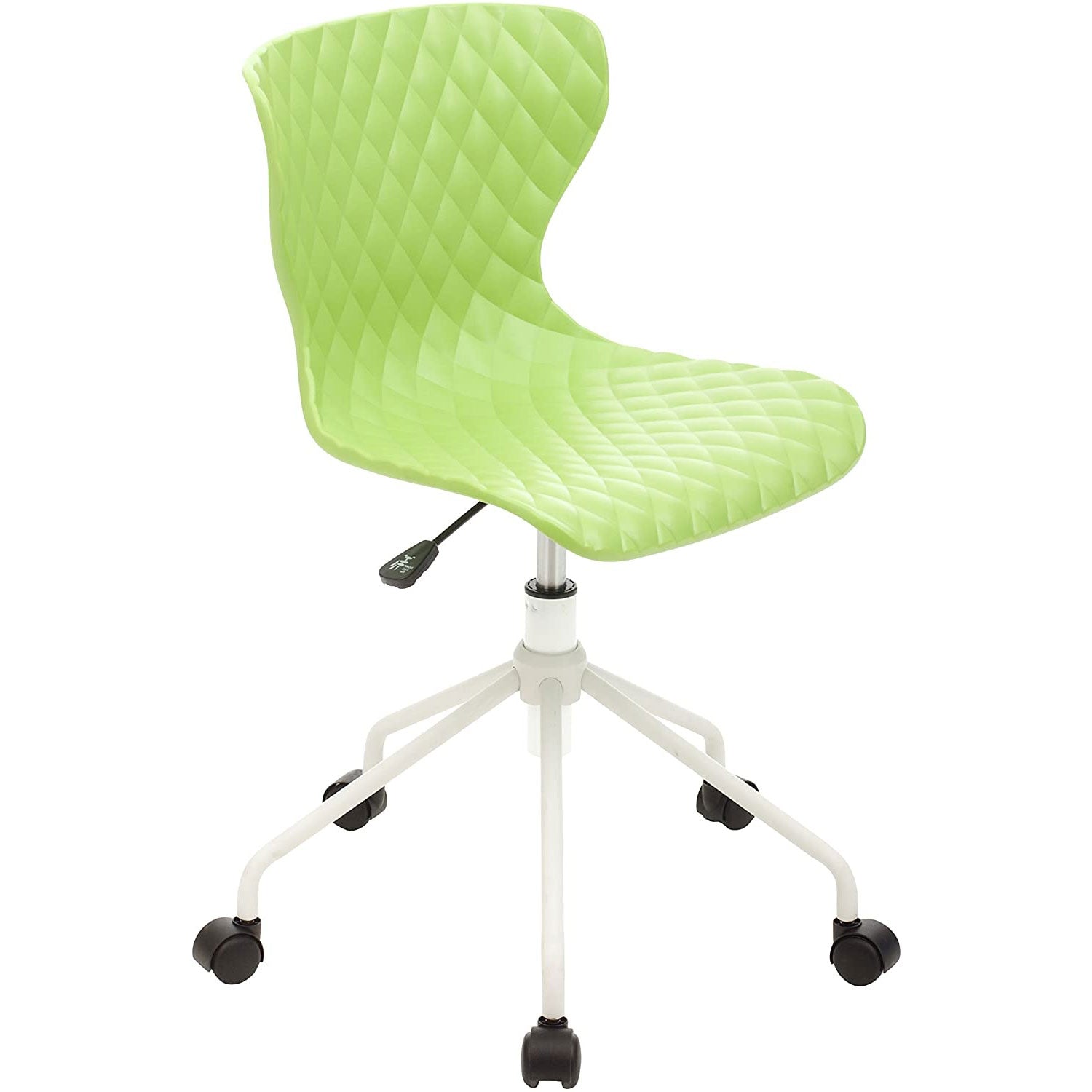 Sedia da Ufficio Girevole con Ruote, Sedia Scrivania Ergonomica per Studio, Cameretta e Smart Working, Poltroncina Verde