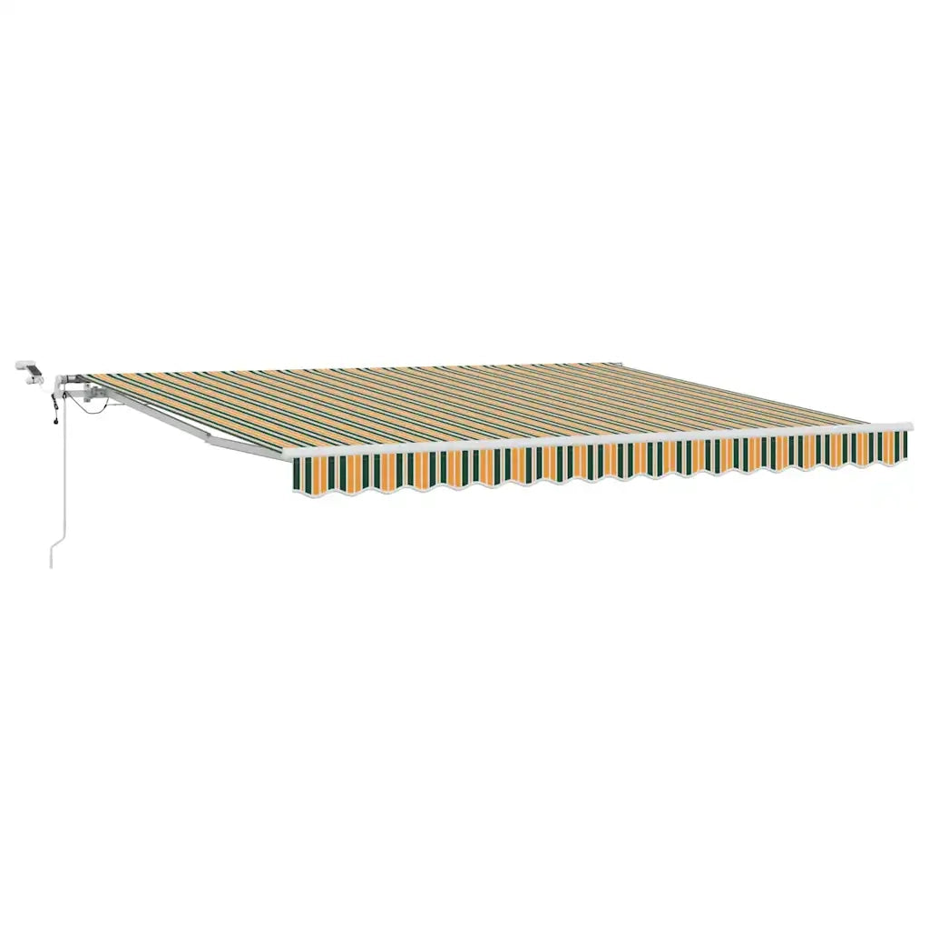 Tenda Retrattile Verde e Giallo 400 × 350 cm 3330834