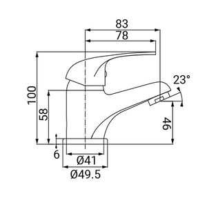 Miscelatore lavabo serie antartid cromato
