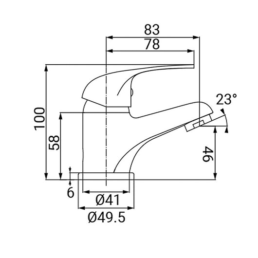 Miscelatore lavabo serie antartid cromato