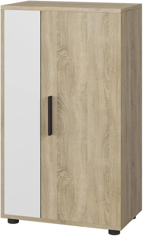 Cassettiera Berno, Quercia dorata/antracite, 50.1 x 87.3 cm con 2 scomparti, adatto per riporre oggetti di vario tipo