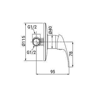 Miscelatore incasso doccia serie antartid