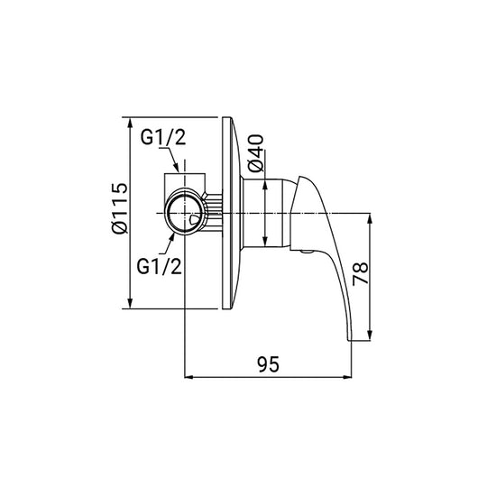 Miscelatore incasso doccia serie antartid