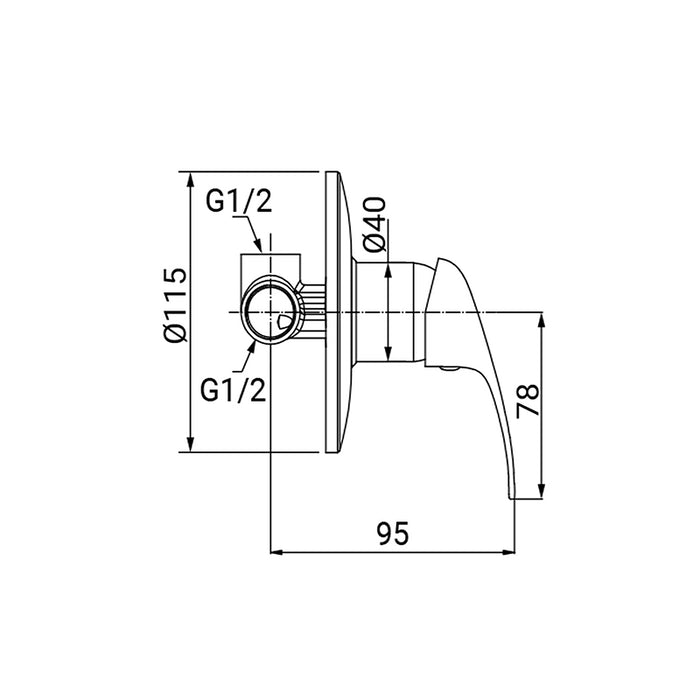 Miscelatore incasso doccia serie antartid