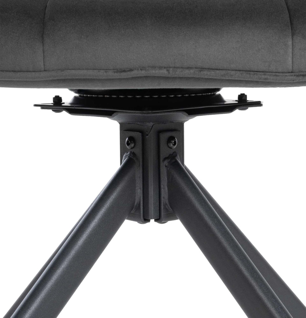 Sedia da pranzo Westport Velvet grigio scuro