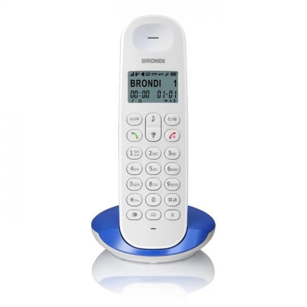 TEL. CORDLESS BRONDI LOTUS BIANCO/BLU