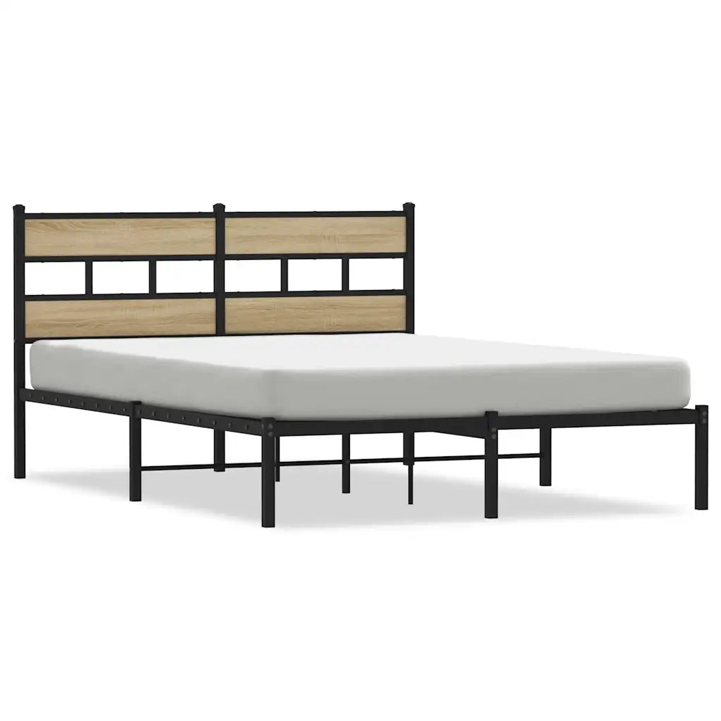 Giroletto senza Materaso in Metallo Rovere Sonoma 140x190 cm