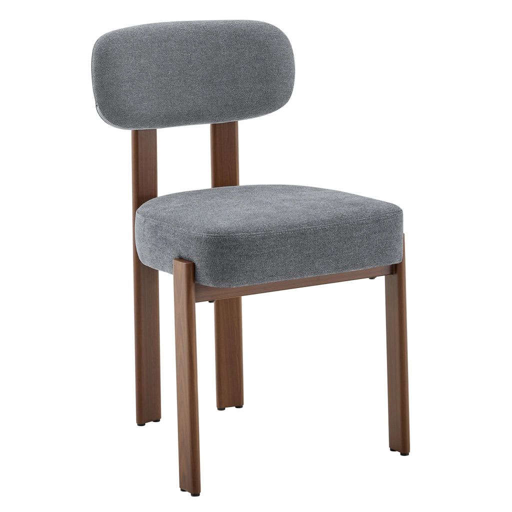 Set 2 Sedie da Pranzo Imbottite ¨C Xylo ¨C Tessuto Lino, Schienale Curvo, Stile Moderno