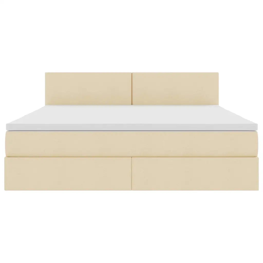 Letto con contenitore e materasso Crema 180 x 200 cm 3370465