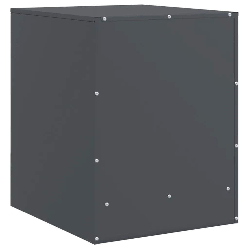 Set di 2 Comodini | Armadio da Notte | Mobiletto da notte Antracite 34,5x39x44 cm in Acciaio