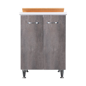 Lavatoio 60x50 corten grigio doppia anta