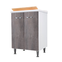 Lavatoio 60x50 corten grigio doppia anta