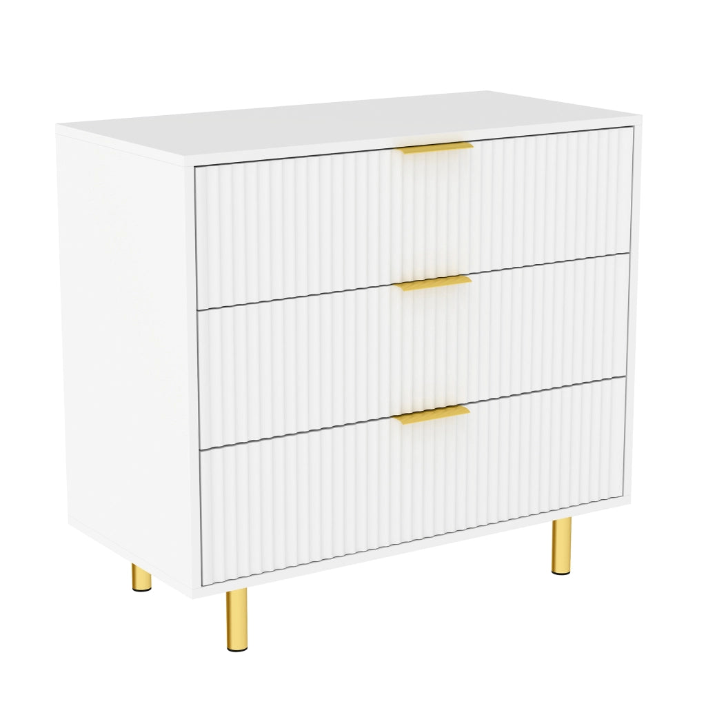 Cassettiera modulare con 9 cassetti - per soggiorno - in MDF - bianca - 200×40×72 cm