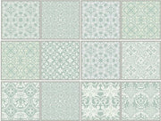 Set di 12 Tegole Decorative con Motivi e Ornamenti - 15 x 15 cm - Finishing Satin
