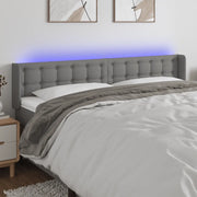 Testiera a LED Grigio Scuro 163x16x78/88 cm in Tessuto 3123677