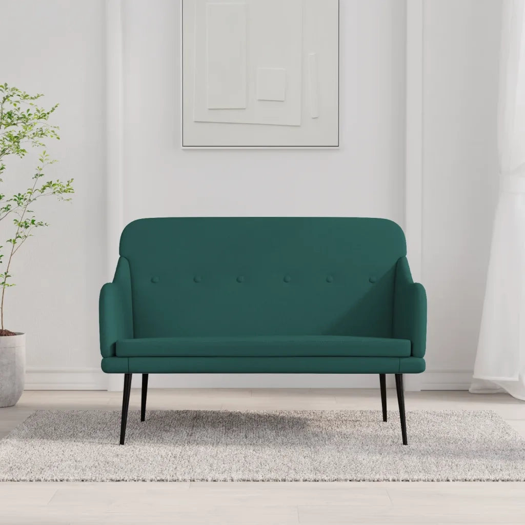 Panca Verde Scuro 110x76x80 cm in Tessuto 351487