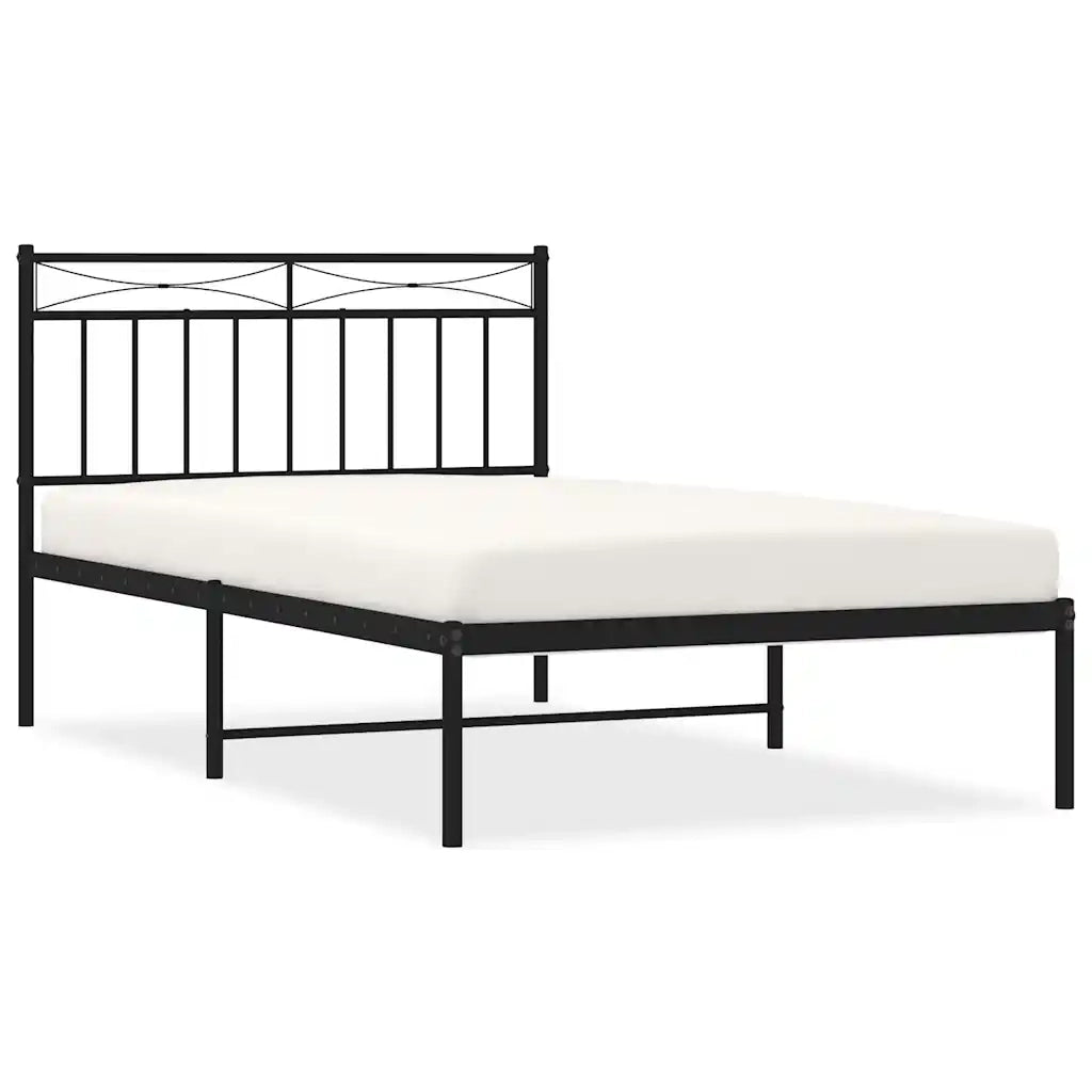 Giroletto con Testiera Metallo Nero 100x200 cmcod mxl 131895