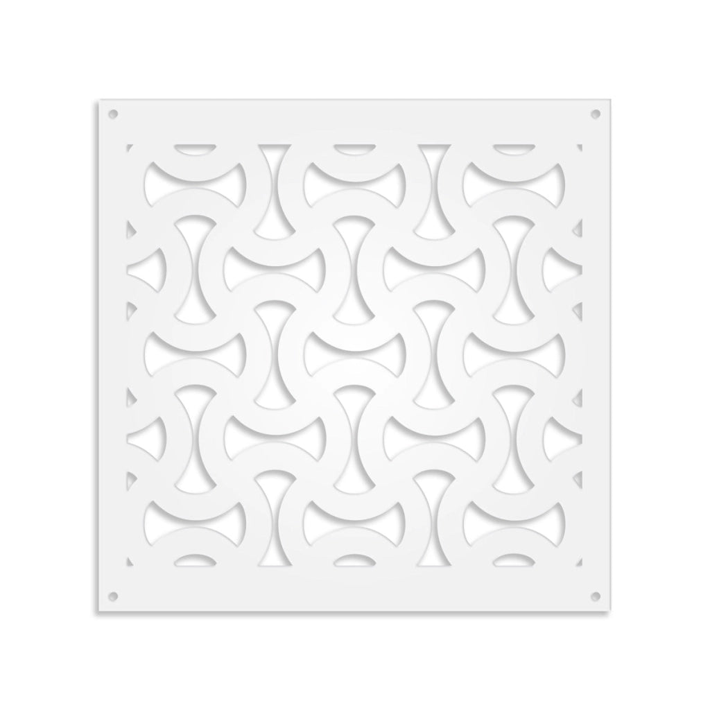 SNAKE - Pannello in PVC traforato - Parasole Misura: 48x48 cm, Colore: bianco