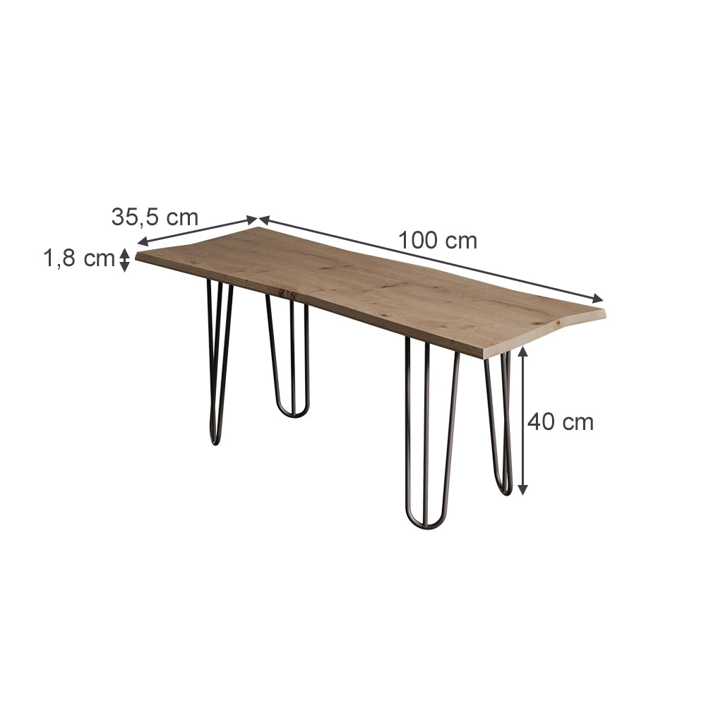 Vicco Tavolino da caffè Artigiano 100 x 35.5 cm