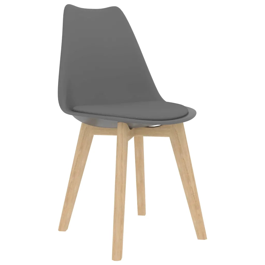 Sedie da Pranzo 2 pz Grigie in Plastica cod mxl 9356