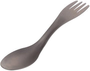 Forketta 2-in-1 Design - Attrezzo Multifunzionale - Lega di Titanium - Leggero - Resistente alla Corrosione - Disegno Compattabile - Cucchiaino